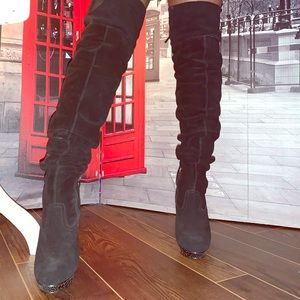 Scrunched Knee-high Boots